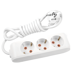 120620266a2bb07a80316.png Viko Multi-Let Üçlü Grup Priz Topraklı 1 Metre Beyaz (Çocuk Korumalı) 90113301