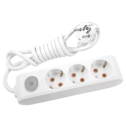 120620266a2bb09885128.png Viko Multi-Let Üçlü Grup Priz Anahtarlı Topraklı 3 Metre Beyaz (Çocuk Korumalı) 90117303