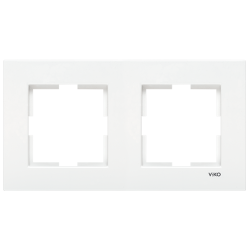 120620266a2bb1d05a8ee.png Viko Karre Beyaz İkili Çerçeve 90960201