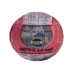 120620266a2bb59e4c511.jpeg Hes Nya Kablo 2,5 mm² Kırmızı ( H07v-U )