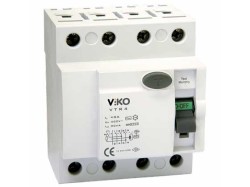 120620266a2bb9b4c73e4.jpeg Viko - VTR4-25300 4x25A 300mA Ac Tip Kaçak Akım Rölesi