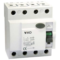 120620266a2bb9b6d749d.jpeg Viko - VTR4-6330 4x63A 30mA Ac Tip Kaçak Akım Rölesi