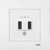 Viko Karre/Meridian Beyaz Usb 5V-2A (Çerçeve Hariç) 90967101