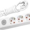 Viko Multi-Let Üçlü Grup Priz Anahtarlı Topraklı 5 Metre Beyaz (Çocuk Korumalı) 90117305