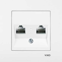 Viko Karre Beyaz İkili Nümeris Cat3 (Çerçeve Hariç) 90960033