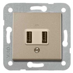 120620266a2bc43e6ed52.jpeg Viko Artline Novella/Trenda Bronz Usb Priz Kapak 5v- (Mekanizma Hariç)