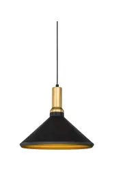 Dekoratif CT-8201 Sarkıt Armatür Siyah Gold Duy 35cm