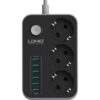 LDNIO SE3631 3PRİZ+6 USB Akım Korumalı Prizi