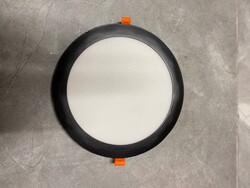 Jüpiter 18W Yuvarlak Panel Led Siyah Kasa (3000K+Günışığı) Ld483 S