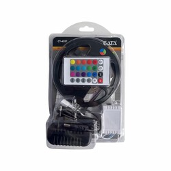 120620266a2bfcec8c90e.jpeg Cata CT-4557 Rgb Şerit Led Seti 5mt RGB Led 96 Renk+Trafo+RGB Kumanda