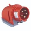 TPLAST CEE-5x32A/IP44-Y. Kapaklı Duvar Fişi (83x90)