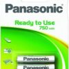Panasonic AAA 1,2V Şarjlı İnce Pil 750mah 2'li Paket