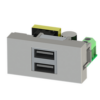 Nead 45*22,5 mm Çiftli USB Şarj Adaptörü