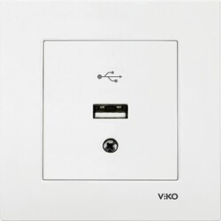 120620266a2c0551d4b6d.jpeg Viko Lin/Rol Beyaz Usb Konnektör (Çerçeve Hariç) 90440026