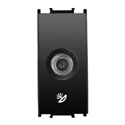 120620266a2c06c55538f.jpeg Viko Panasonic Thea Modüler Siyah 1M Uydu Prizi F Konnektörlü Geçişli 10 dB Mekanizma + Düğme/Kapak