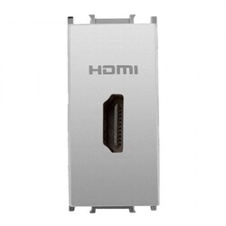120620266a2c06cabad28.jpeg Viko Panasonic Thea Modüler Metalik Beyaz 1M HDMI Konnektör Mekanizma + Düğme/Kapak