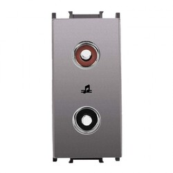 120620266a2c06cc672a8.jpeg Viko Panasonic Thea Modüler Antrasit 1M Müzik Yayın Prizi Mekanizma + Düğme/Kapak