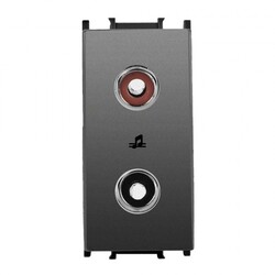 120620266a2c06cec385c.jpeg Viko Panasonic Thea Modüler Füme 1M Müzik Yayın Prizi Mekanizma + Düğme/Kapak