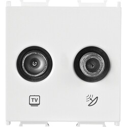 120620266a2c06fa165f1.jpeg Viko Panasonic Thea Modüler Metalik Beyaz TV-SAT+Düğme/Kapak Sonlu