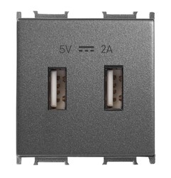 120620266a2c131aa7f2a.jpeg Viko Panasonic Thea Modüler Priz USB Şarj 5V 2A Metalik Beyaz
