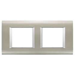 120620266a2c16b19eaba.jpeg Viko Panasonic Thea Sistema Inox Matt + Metalik Beyaz 2X2M Çerçeve