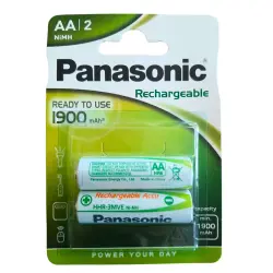 120620266a2c19001b885.webp Panasonic AA 1,2V Şarjlı Kalem Pil 1900mah 2'li Paket