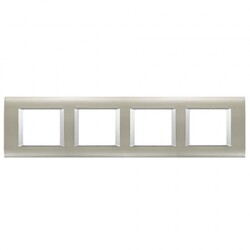 120620266a2c19fdafec2.jpeg Viko Panasonic Thea Sistema Inox Matt + Metalik Beyaz 4X2M Çerçeve