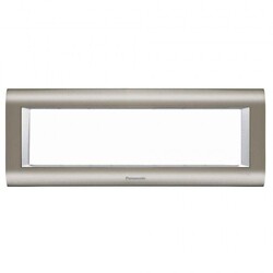 120620266a2c1aa51968b.jpeg Viko Panasonic Thea Sistema Inox + Metalik Beyaz 7M Çerçeve
