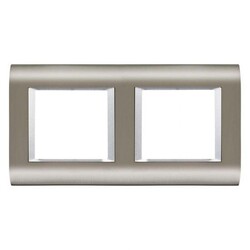 120620266a2c1aa5a6451.jpeg Viko Panasonic Thea Sistema Inox + Metalik Beyaz 2X2M Çerçeve