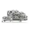 Wago 3-katlı 4 (2,5) mm2 Ray Klemens Gri N/L/PE,Gri