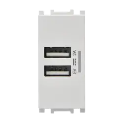 120620266a2c1dedb7dbf.webp Thea Panasonic Modüler Metalik Beyaz USB Priz Alt Düğme Kapak 1M 5V-2A