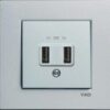 Artline Novella/Trenda N/T Gümüş Usb Priz Kapak 5V-2A