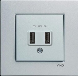 120620266a2c222db457f.jpeg Artline Novella/Trenda N/T Gümüş Usb Priz Kapak 5V-2A