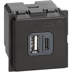 120620266a2c22de2cace.jpeg Bticino Type C ve A USB Şarj Priz 3A 5VDC Mekanizma
