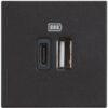 120620266a2c23c932c42.jpeg Bticino Classia Type C ve A USB Şarj Prizi 3A 2M Siyah
