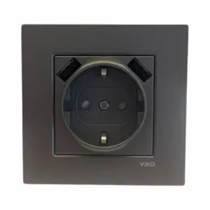 120620266a2c25e35f544.webp Viko Artline Novella/Trenda Füme 2 Usbli Topraklı Priz Komple