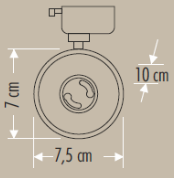 120620266a2c26d9e83c1.png Cata CT-5336 Halley Ray Spot Armatür Gu-10 Siyah Platin Kasa