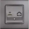 120620266a2c2aa19f8e5.webp Viko Linnera Life Granit Grisi Tekli Nümeris CAT3 Mekanizma Kapak(Çerçeve Hariç) 90442013
