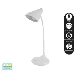 ACK AF11-10013 Led Masa Lambası Şarjlı Dimli Dokunmatik Beyaz Kasa