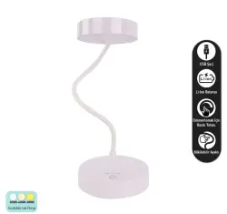 ACK AF11-10015 Led Masa Lambası Şarjlı Dimli Dokunmatik Beyaz Kasa