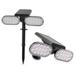 ACK AG60-02851 8W/h Solar Led Çim Armatürü Kazıklı Yeşil Işık İkili