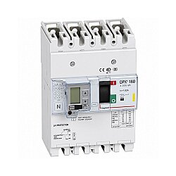 Legrand 420035 DPX³ 160 Entegre Kaçak Akım Modüllü Kompakt Şalter, 4P 100A 16kA