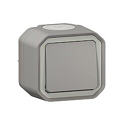 Legrand Plexo 069711L Vavien Anahtar, Sıva Üstü Gri IP55