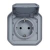 300620266a43de6e653b0.jpeg Legrand 069730L Plexo New Sıva Üstü Priz, Gri IP55 IK07 (Kapaklı, Schuko)