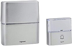 Legrand 094271 Serenity Kablosuz Kapı Zili, 200 m Menzil Alüminyum