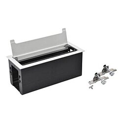 Legrand 654870 Incara 8 Modül Masaüstü Priz Kutusu, 295 mm Alüminyum