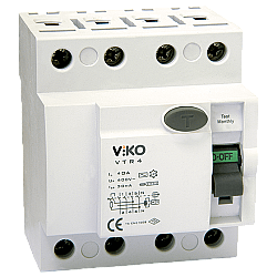 300620266a43f077c13eb.png Viko VTR4-10030 4 Kutuplu 100A 30mA Kaçak Akım Koruma Rölesi