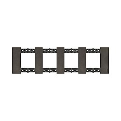 200720266a5e4349902bd.jpeg Bticino Living Now 4'lü Metal Çerçeve Mat Gri (Space)